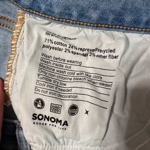 Sonoma Straight Leg Denim Jeans - 16 SHORT - Picture 4 of 5